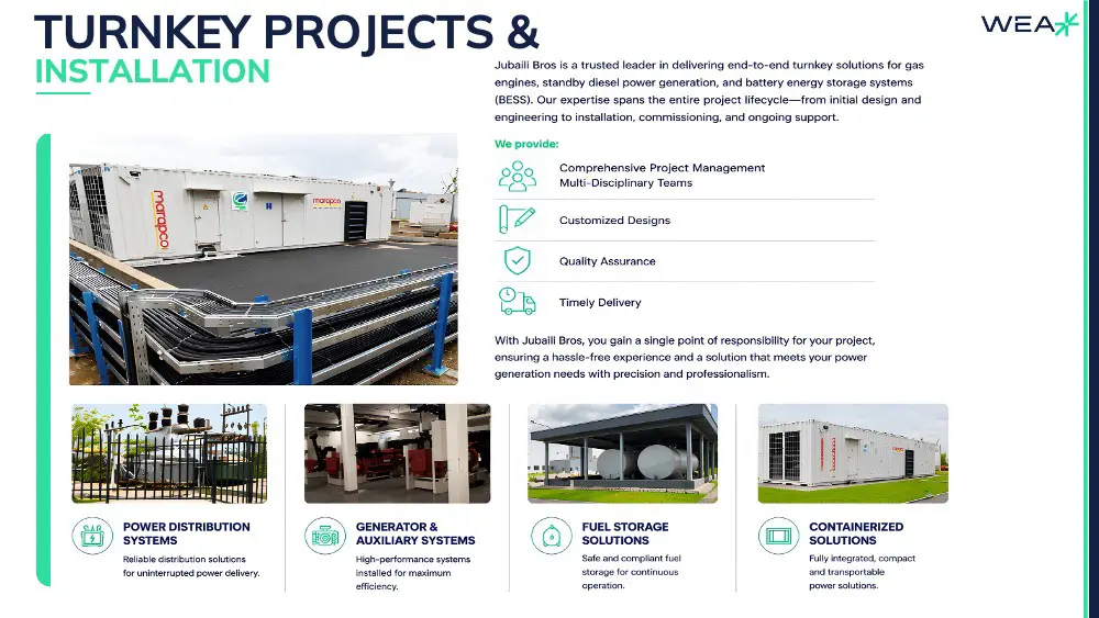 Turnkey Projects and installation
